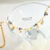 Wholesale Electroplating 18K Gold Plated 18K Gold Star Water Droplets Freshwater Pearl Titanium Steel Brass Elegant Copper Necklace