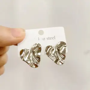 Steel Color Earrings 047 / 18k