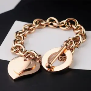 Rose Gold Double Heart Bracelet