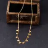 Wholesale PVD Coated 18K Real Gold Plated Conical Rectangle 304 Stainless Steel Waterproof Non Tarnish Inlay Inlaid Necklace