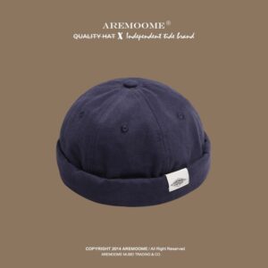 Spiked melon hat-navy blue / Adjustable (55-61cm)