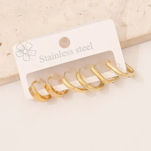 Wholesale PVD Coated 18K Gold Real Gold Plated Star Heart Shape 304 Stainless Steel Elegant Glam Waterproof Non Tarnish Earrings