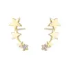 Wholesale Fashion Star Copper Inlay Zircon Ear Studs 1 Pair