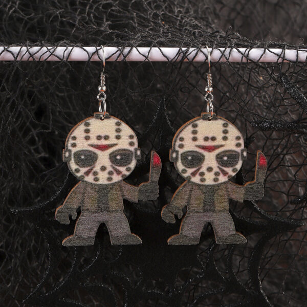 Wholesale Cross-border Halloween cartoon spider web earrings European and American holiday party women's earrings personality funny skull earrings