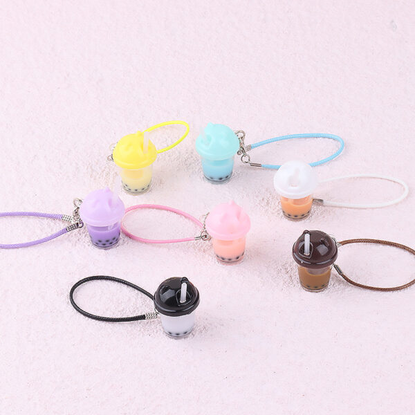 Wholesale Doll House Dollhouse Cat Head Pearl Milk Tea Cup Pendant Doll Doll Hanging OB11 Scene Small Accessories