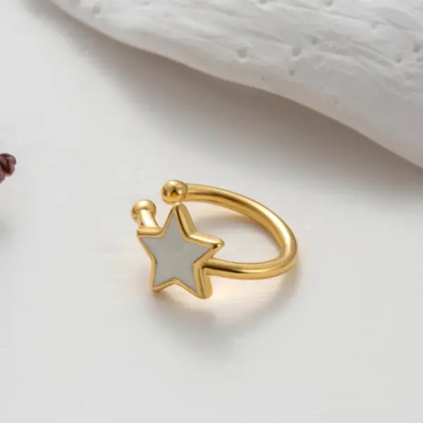 Wholesale 1 Piece Vintage Style Pentagram Cross Heart Shape Plating Copper Ear Cuffs