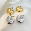 PVD Coated 18K Gold Plated Real Gold Plated Solid Color 304 Stainless Steel Casual Simple Style Waterproof Non Tarnish Ear Studs