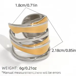 Gold and silver color / One Size / 1 Piece