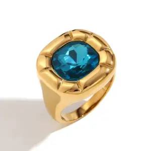 Ring-Golden Blue-No. 7