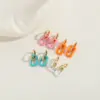 Wholesale 1 Pair Elegant Classic Style Square Enamel Plating Inlay Copper Zircon 14k Gold Plated Earrings