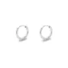 Simple Style Solid Color Stainless Steel Hoop Earrings 1 Pair