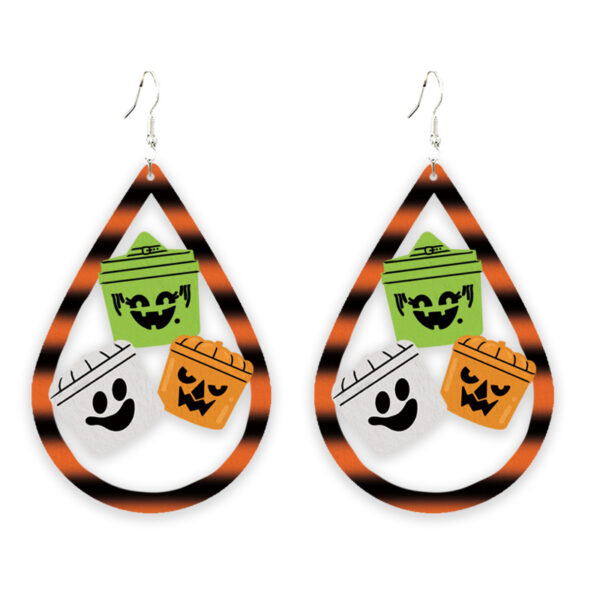 Wholesale Halloween Reading Teacher School Wooden Print Earrings