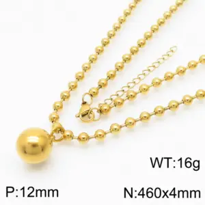 12mm Gold Necklace Kn234407-Z