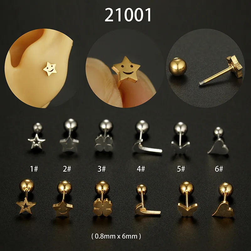 Wholesale 14K Gold Plated Stainless Steel PVD Coated Stone-Free Heart Shape Waterproof Non Tarnish Surgical Steel Plating Fashion Earrings For Unisex