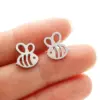 Wholesale PVD Coated 18K Gold Real Gold Plated Animal 304 Stainless Steel Cute Sweet Waterproof Non Tarnish Ear Studs
