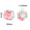 Wholesale Diamond studded heart-shaped bead