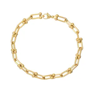 17cm / Gold Horseshoe Bracelet