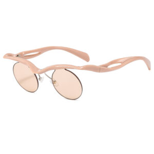 Pink frame champagne slices