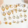 1 Pair Casual Basic Simple Style Irregular Round Heart Shape Mixed Metal 304 Stainless Steel 18K Gold Plated Ear Studs