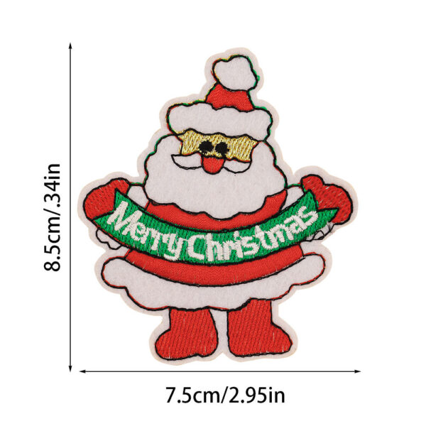 oly-8989601094ec91f1144a328d2e70ef83 Wholesale Cross-border Christmas Cloth Sticker Patch Sticker Embroidery Sticker Large Pattern diy Santa Claus Christmas Tree Patch Badge Embroidery 1