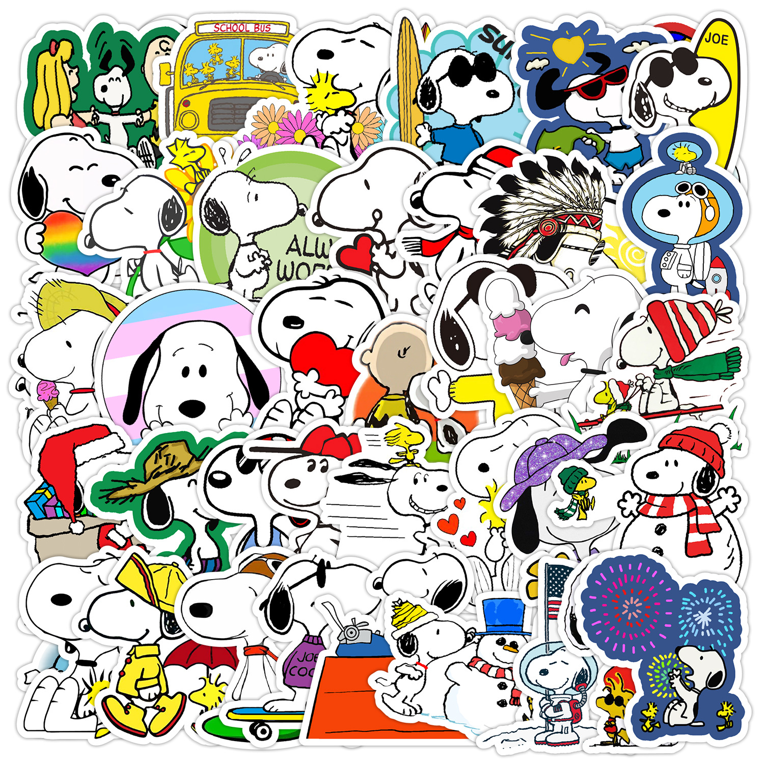 Wholesale 50 cartoon animal notebook graiti decorative stickers waterproof handbook stickers