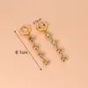 1 Pair Fashion Sector Heart Shape Tassel Gold Plated Inlay 304 Stainless Steel Zircon Stainless Steel Earrings