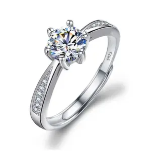 Delicate Six-Claw 1 Karat / Adjustable Opening