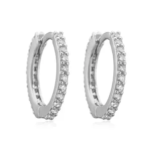 White Gold Color White Diamond 1 Pair