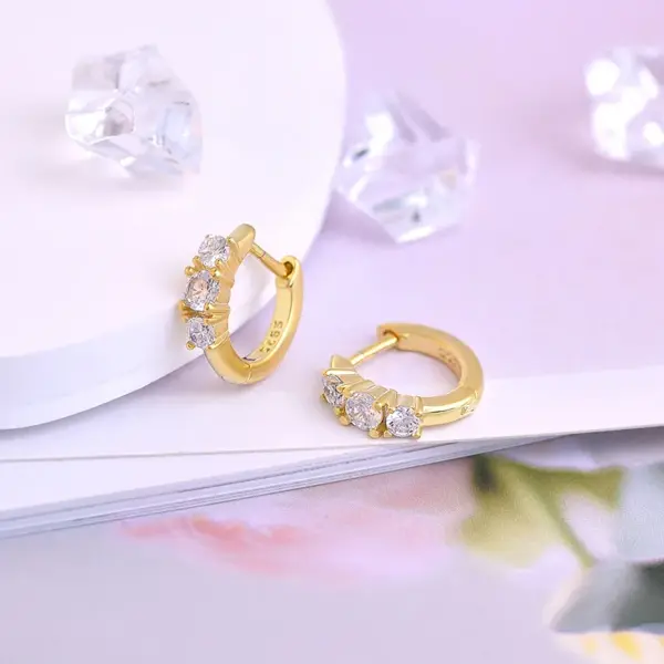 Wholesale Ethnic Style Geometric Copper Artificial Gemstones Earrings