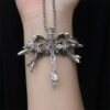 oly-89a425d50f67e1ba2d5701fea2b68f01 Wholesale Vintage Dark Angel Wings Cross Necklace for Men and Women Trendy Personality Wing Pendant Sweater Chain