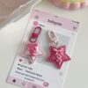 Wholesale Hollow Strap Star Keychain Girl Sweet Five-pointed Star Pendant Cute Bow Girlfriend Pendant Accessories