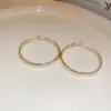 1 Pair Simple Style Round 304 Stainless Steel 18K Gold Plated Earrings