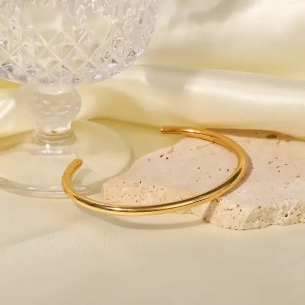 Wholesale Simple Style Geometric Stainless Steel Bangle In Bulk