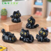 Wholesale Micro-landscape creative cute little black cat baby house DIY decorations adorable accessories mini car desktop small ornaments