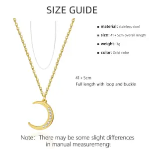 Wholesale PVD Coated 14K Gold Real Gold Plated Geometric 304 Stainless Steel Fashion Waterproof Non Tarnish 304 Stainless Steel Necklace