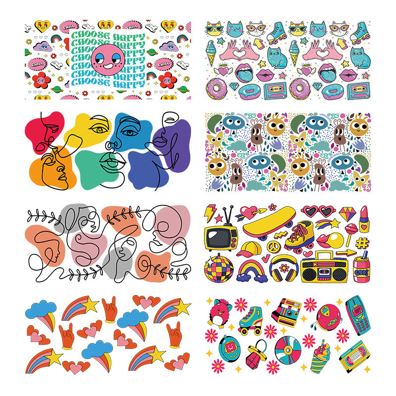 Wholesale Uv Transfer Sticker Glass C Crystal Sticker 16oz C UV DTF Wraps