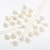 Wholesale Copper 18K Gold Plated Simple Style Classic Style Inlay Letter Letter Shell Zircon Pendant Necklace