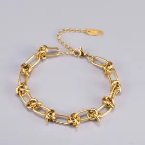 Wholesale Heart 304 Stainless Steel Titanium Steel Waterproof Non Tarnish No Inlaid PVD Coated Real Gold Plated 18K Gold Women'S Anklet