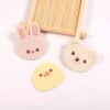 Wholesale Embroidery factory new mobile phone case bag decoration accessories patch cute animal head cartoon embroidery cloth stickers