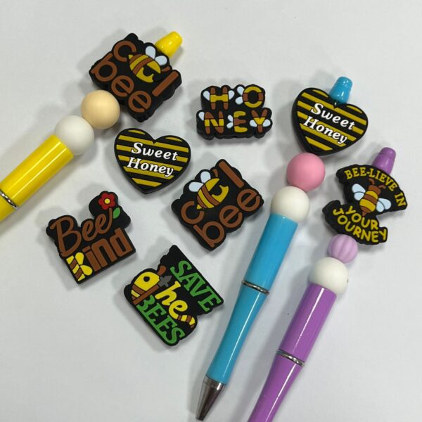 oly-89f252083c0ad362a4bad2c90c188779 Wholesale Cross-Border Luminous New Product Silicone Animal Bee DIY Beads Beaded Pen Pacifier Chain Luminous Loose Bead Accessories