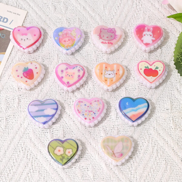 Wholesale Cartoon landscape double-sided printed heart vertical beaded