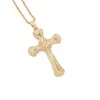 Wholesale Fashion Cross Copper Inlaid Gold 18K Gold Plated