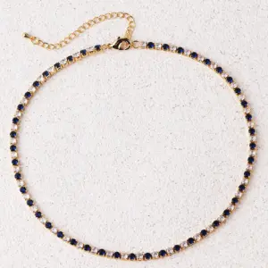 Blue Necklace-Gold