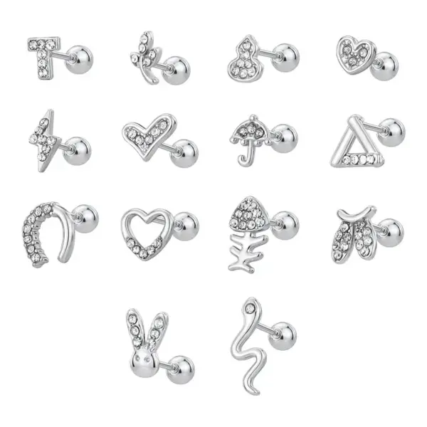 Wholesale 1 Piece Simple Style Commute Geometric Plating Titanium Steel Ear Studs