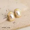 Wholesale Niche Temperament Design Flower Fan-Shaped Pearl Stud Earrings Irregular With Personality Earrings