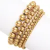 Wholesale Classic Style Round Stainless Steel Plating Bracelets