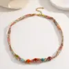 Wholesale Jewelry Casual Elegant Classical Heart Shape Ladybugs Flower 304 Stainless Steel Bandana Cloth Strip 18K Gold Plated PVD Coated Plating Silk Scarf Cord Cuban Link Chain Curb Chain Cloth Strip Multi Charms Necklace