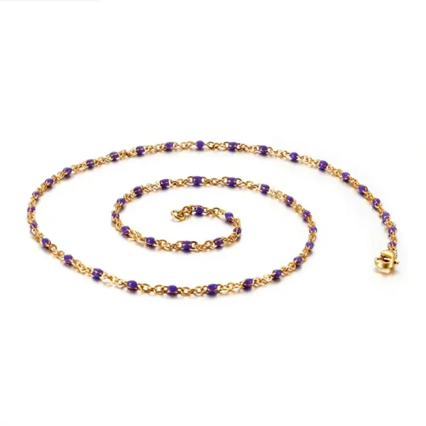 PVD Coated 18K Gold Plated Geometric Titanium Steel Fashion Waterproof Non Tarnish Titanium Steel Necklace