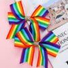 Wholesale Children's Bow Hairpin Rainbow Rib Bow Clip Cute Girl's Hair