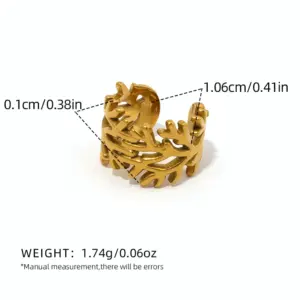 Gold / One Size / 1 Piece Coral Ear Clip
